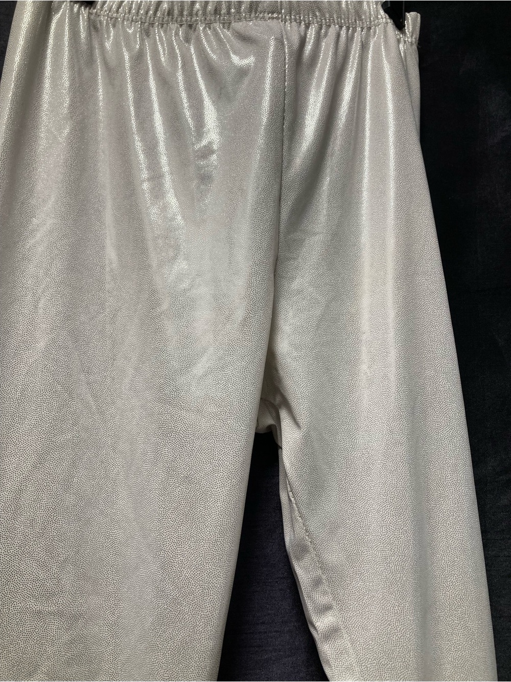 Mile End White Shimmer Leggings Stretch High Rise Size 8